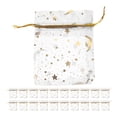 thumbnail image 1 of CIMAXIC Party 100PCS Organza Drawstring Bags Breathable Mesh Pouches with Star and Moon Pattern for Jewelry Presents and Party Favors,3.54"X2.76"X0.2", 1 of 4