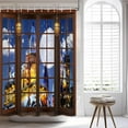 thumbnail image 5 of Magic Castle Shower Curtain, Wizard School Window Night Sky Moon Shower Curtain Set Fairytale Castle Bathroom Decor Waterproof Fabric Bath Curtain with 12 Hooks, 72x72 inches, 5 of 6
