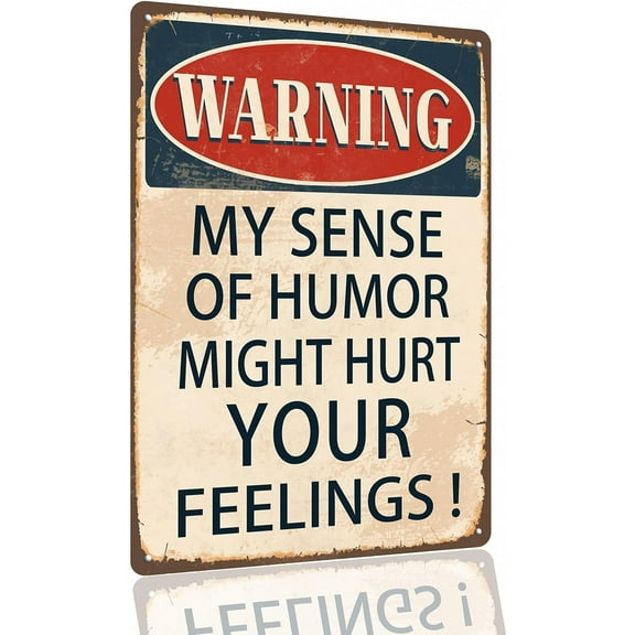 UEJUNBO Funny Sarcastic Metals Metal Tin Sign Wall Decor for Home Yard & Patio Kitchen Bar Office 8x12 Inches