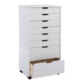 thumbnail image 6 of Linon Cary 8-Drawer Rolling Storage Cart, Whitewash, 6 of 24