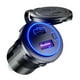 thumbnail image 2 of Adaptador De Corriente Usb Para Coche Cargador USB dual para motocicleta de coche PD QC 3.0 Adaptador de enchufe de cargador USB (Azul), 2 of 5