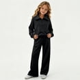 thumbnail image 7 of Enjoytime Girls Outfits Collared Quarter Zip Sweatshirt Pants 2 Piece Set Kids Casual Fashion Long Sleeve Sweatsuit, 7 of 7