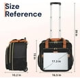 thumbnail image 4 of Ytonet Rolling Laptop Bag, 17.3 Inch Rolling Briefcase for Women Men, Water Resistant Computer Bag with Wheels, Black Brown, 4 of 7