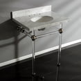 thumbnail image 6 of Kingston Brass KVPB30MA0 Templeton 30" Oval Marble Wall Mounted Bathroom Console - Carrara, 6 of 6