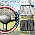 thumbnail image 4 of ZUXONGSY American Flag Golf Cart Steering Wheel Covers Universal Auto Accessories Sweat-Absorbent Car Interior Decor Glof Cart Steering Wheel Protection Cover Club Car 4th of July for Women Men, 4 of 7