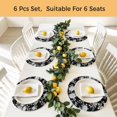 thumbnail image 5 of Black Rose Round 15 Inch Placemats Set of 8, Vintage Pastoral Botanical Floral Leaves Vines HeatResistant Non Slip Place Mats for Dining Table, Wipeable Braided Kitchen Table Mats for Housewarming, 5 of 9