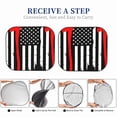 thumbnail image 6 of Wukai Firefighters USA Flag Print Windshield Sun Shade, Car Front Window Shades Sunshade Cover Sun Visor Shield Block Automotive Interior Protector Blocks UV Rays-Medium, 6 of 6