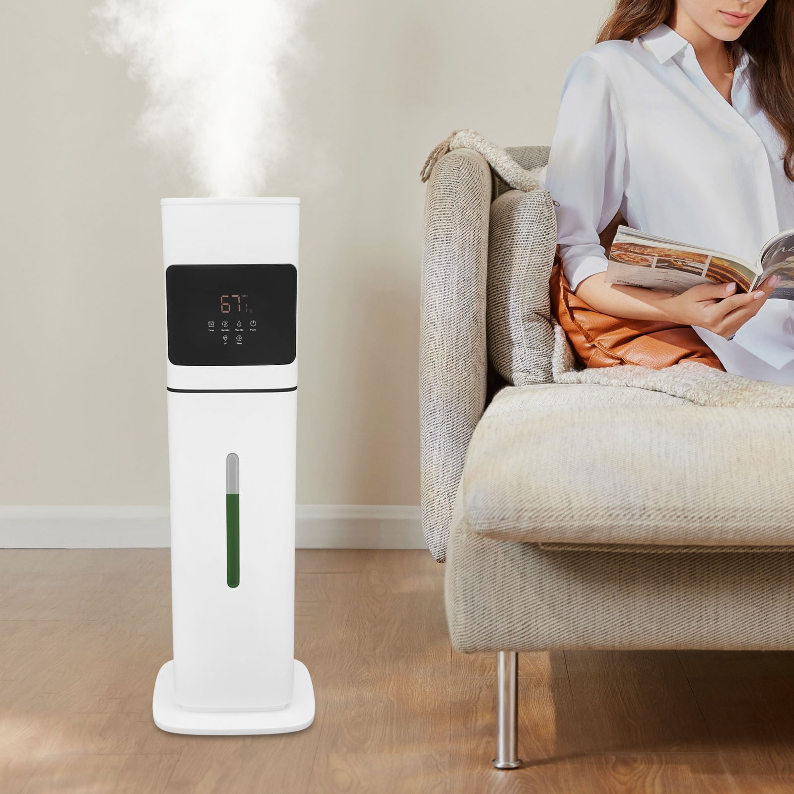 8L Humidifiers, Cool Mist Humidifier with Sterilization Function, Remote & Touch Control, Adjustable Mist Output, for Bedroom Baby Nursery Office