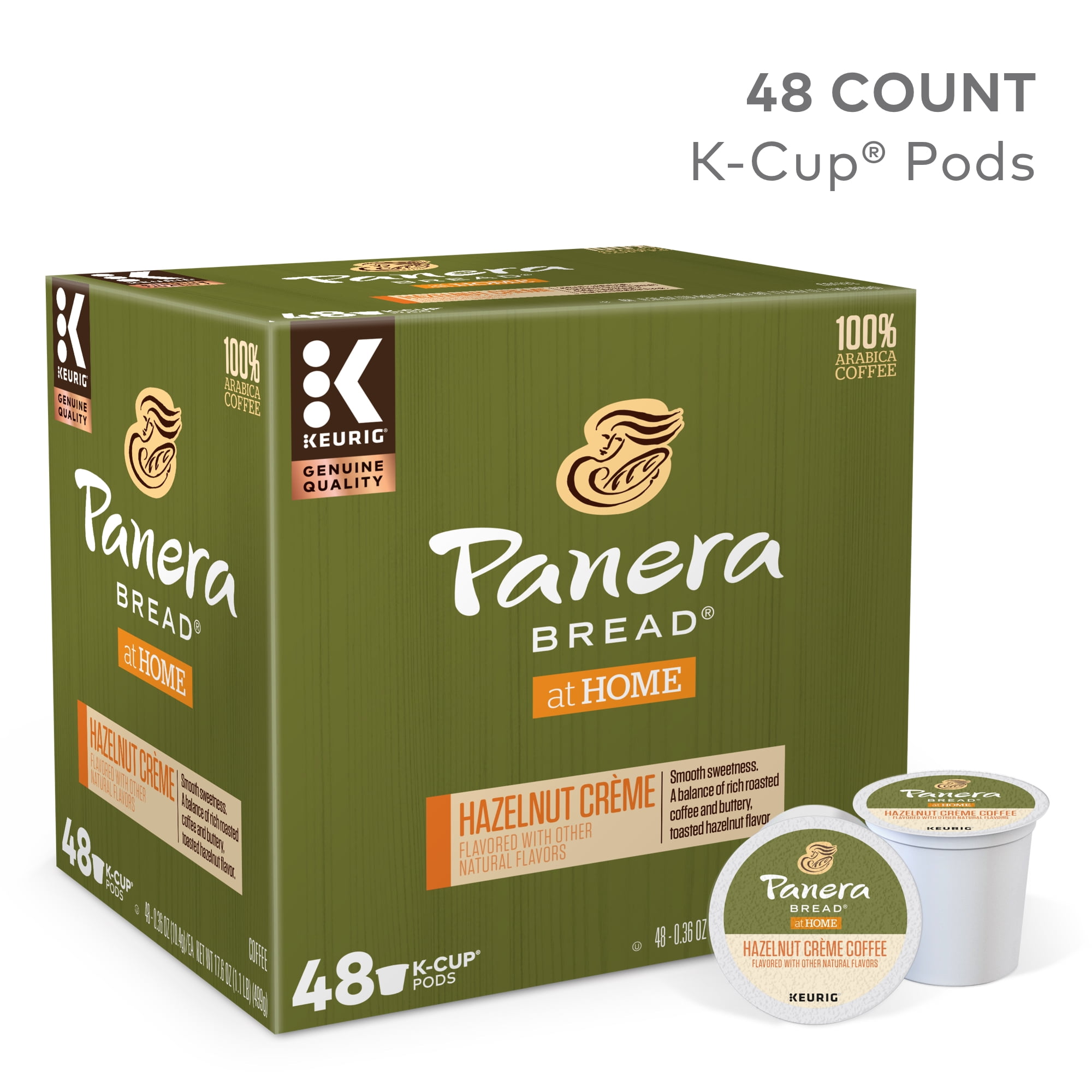 Panera Bread Hazelnut Creme Coffee, Flavored Keurig KCup Pod, Light