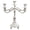 silver, variant on Kilougeis New Arrival! Antique Multiple Arm Taper Holders Gold Metal Carved Candelabra Candlestick Stand for Wedding Parties Home Decors