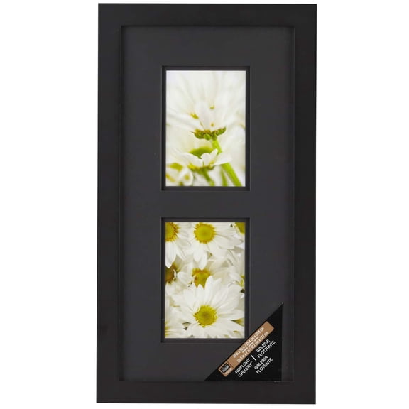 Studio Decor Black 2-Opening Gallery Frame with Black Double Mat
