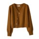 thumbnail image 1 of Suéter tipo cárdigan Strade Fareast Limited para mujer de punto para otoño e invierno Marrón, 1 of 8