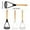 Black, variant on Silicone Potato Press with Wooden Handle, Mashed Potato Masher, Silicone Potatoes Punching Machine Non-Scratch Potatoes Masher, Handheld Tool for Mashing Vegetables Fruits, 1Pc(Grey,9.8x3.3")