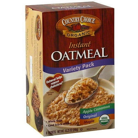 Country Choice Organic Instant Oatmeal Variety Pack, 10.25 oz (Pack of 6)