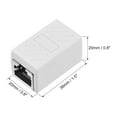 thumbnail image 2 of Uxcell RJ45 Coupler Inline Connector Cat7 Cat6 Cat5e Ethernet Cable Extender Adapter Female to Female White 5Pcs, 2 of 5