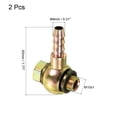 thumbnail image 2 of Unique Bargains 8mm Barb M10x1 Male Thread Hose Pipe Fitting Elbow Carbon Steel Adapter 2 Pack, 2 of 5