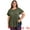 Army Green, variant on DARING DIVA Women's Plus Eyelet Embroidery Blouse with Ruffle Hem 4X Army Green