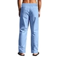 thumbnail image 5 of Men's Linen Pants Lightweight Drawstring Elastic Waist Pockets Loose Fit Straight Legs Summer Beach Yoga XL, 5 of 9