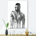 thumbnail image 2 of Designart ' Portrait of Handsome African Man On White I ' Modern Canvas Wall Art Print, 2 of 4