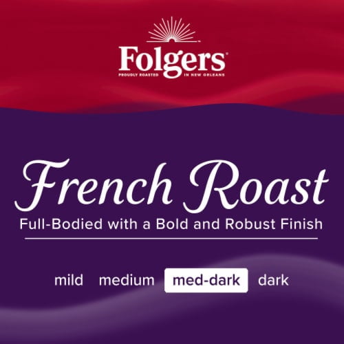 2X-Folgers French Roast Medium Dark Ground Coffee - 22.6 oz