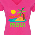 thumbnail image 4 of Inktastic I Love Maui Women's V-Neck T-Shirt, 4 of 5