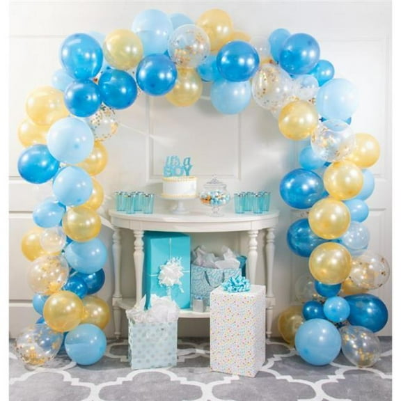 Access 351505 12 in. Balloon Garland Kit, Blue & Gold