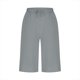 thumbnail image 5 of Pantalones Capri de Mujer Más Tamaño de Lino Recortado Suelto Ajuste Casual Capris para Verano Primavera Diario de la Playa, 5 of 7