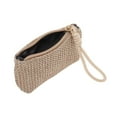 thumbnail image 3 of Unique Bargains 1 Pc Coin Purse Wallet Wrist Strap Woven Coin Purse Pouch Khaki, 3 of 5