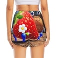 thumbnail image 2 of Lsque Pikmin Printed Women's Running Shorts with Liner Pockets,Elastic Quick Dry Workout Athletic Gym Yoga Shorts,Womens High Waist Shorts-XX-Large, 2 of 9