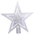 thumbnail image 1 of Estrella de Navidad de 20 cm para la punta del árbol (plateada), 1 of 7