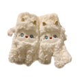 thumbnail image 2 of Guantes de invierno para mujer, cómodos guantes de felpa para correr, viajar y hacer compras. Blanco, 2 of 9