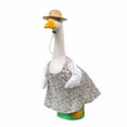 thumbnail image 4 of Homellea Porch Goose Outfits, Summer Straw Hat Floral Dress Set for 23" Cement/Plastic Lawn Goose, Holiday Yard Garden Decoration, 4 of 9