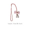 thumbnail image 3 of Voglyf Adjustable Curtain Tiebacks 2 Pack, No Drill Cute Bow Rope Holdbacks, Satin Bow Pearl Decorative Curtain Cords, Hand‑Woven Rope Curtain Tie Backs for Window Curtain Decoration,Pink, 3 of 8