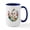 White/Navy Inside, variant on CafePress - Embroidered Spring Flowers Large Mug - 15 oz Ceramic Large White Novelty Mug