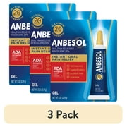 (3 pack) Anbesol Gel Maximum Strength, Instant Oral Pain Relief, 0.33 oz.