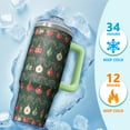 thumbnail image 4 of Christmas Tree 30oz Tumbler with Handle and Straw Lid, Winter Holiday Coffee Cup, Stainless Steel Leak Proof Mug, Gifts for Women Men, 4 of 5