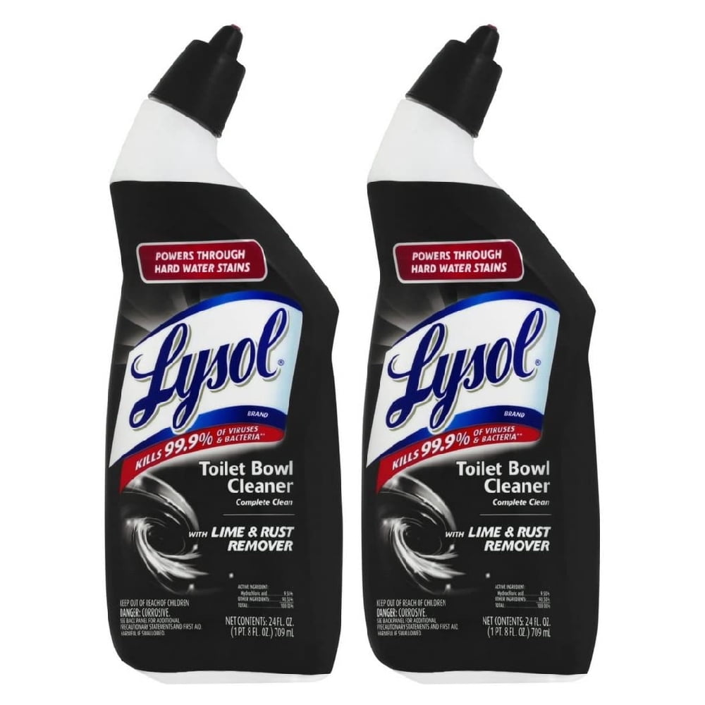 Lysol Lime and Rust Toilet Bowl Cleaner Gel 24 oz, 2 Pack - Walmart.com