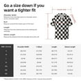 thumbnail image 5 of Pofeuu Black and White Checkerboard Print Mens Casual Short Sleeve Shirts Beach Summer Spread Collar Pocket Tops Men's Casual Short-sleeved Shirt-XX-Large, 5 of 5