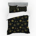 thumbnail image 1 of Ambesonne Compass Bedding Set 4 Pcs, Stars Dashed Lines Shapes, Queen, Night Blue Yellow, 1 of 3