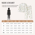 thumbnail image 3 of KLL Bee Print Women's Long Sleeve Pajamas with Pants Sleepwear Loungewear 2 Set-Large, 3 of 7