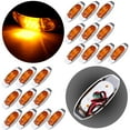 thumbnail image 3 of CCIYU 20pcs 6 Diode LED Amber Side Marker Light Waterproof Fish Shape Side Lamp Trailer Marker Lights Oval Clear Lens Clearance Indicator Lights, 3 of 5