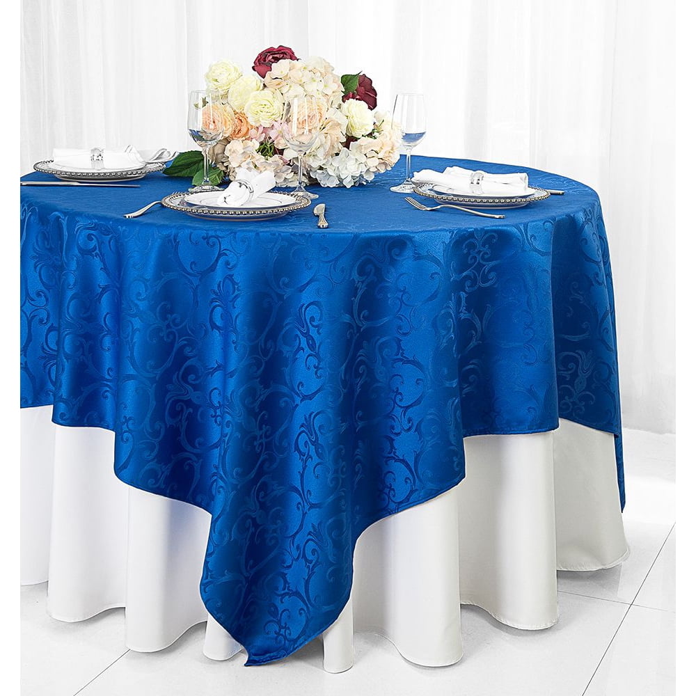 Wedding Linens Inc. 72"x72" Square Versailles Damask Jacquard Polyester