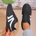 thumbnail image 2 of Rokment Women's Orthopedic Wedges Walking Tennis Shoes Casual Fashion Sneakers Comfortable Vintage Color Block Arch Support Skate Running Shoes Black Size 6, 2 of 5