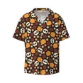 thumbnail image 5 of Picia Skulls Men's Linen Shirts Short Sleeve Cuban Beach Shirts Casual Shirts Button Down Shirt for Men Beach Summer Wedding Shirt-Small, 5 of 7