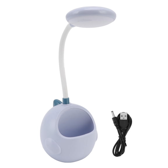 Suodoka 4.3"×6.7" LED Desk Lamp with Pen Holder, 360° Flexible Arm, USB Rechargeable, Quiet, Eye‑Comfort Light for Dorm, Office, Travel