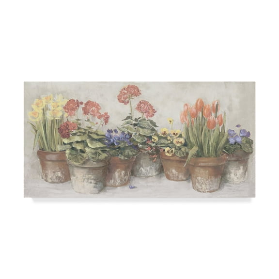 Carol Rowan 'Spring In The Greenhouse Neutral' Canvas Art