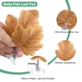 thumbnail image 2 of Uxcell 2-Pack Betta Fish Leaf Pad, Hammock Plant Leaf Pad, Cama de Descanso para Peces para Decoraciones de Tanques de Peces [Amarillo, Forma de Hojas de Uva], 2 of 7