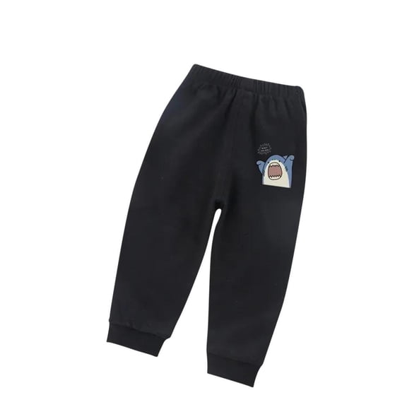 VERUGU Boys Sweatpants Kids Girls Sports Pants Casual Thin Pants Kids Elastic Waistband Pants with Rubber Bands Black 4 Years