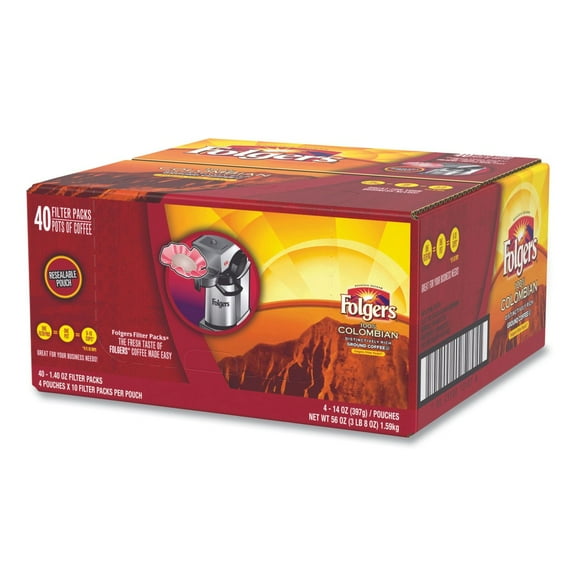 Folgers 2550010107 1.4 oz. 100% Colombian Coffee Filter Packs (40/Carton)