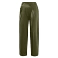 thumbnail image 2 of CKpwisy Women's Summer Linen Pants Comfy Lightweght Straight-Leg Pants Elastic Waist Casual Trousers with Pockets Summer Trendy Long Pants, 2 of 3